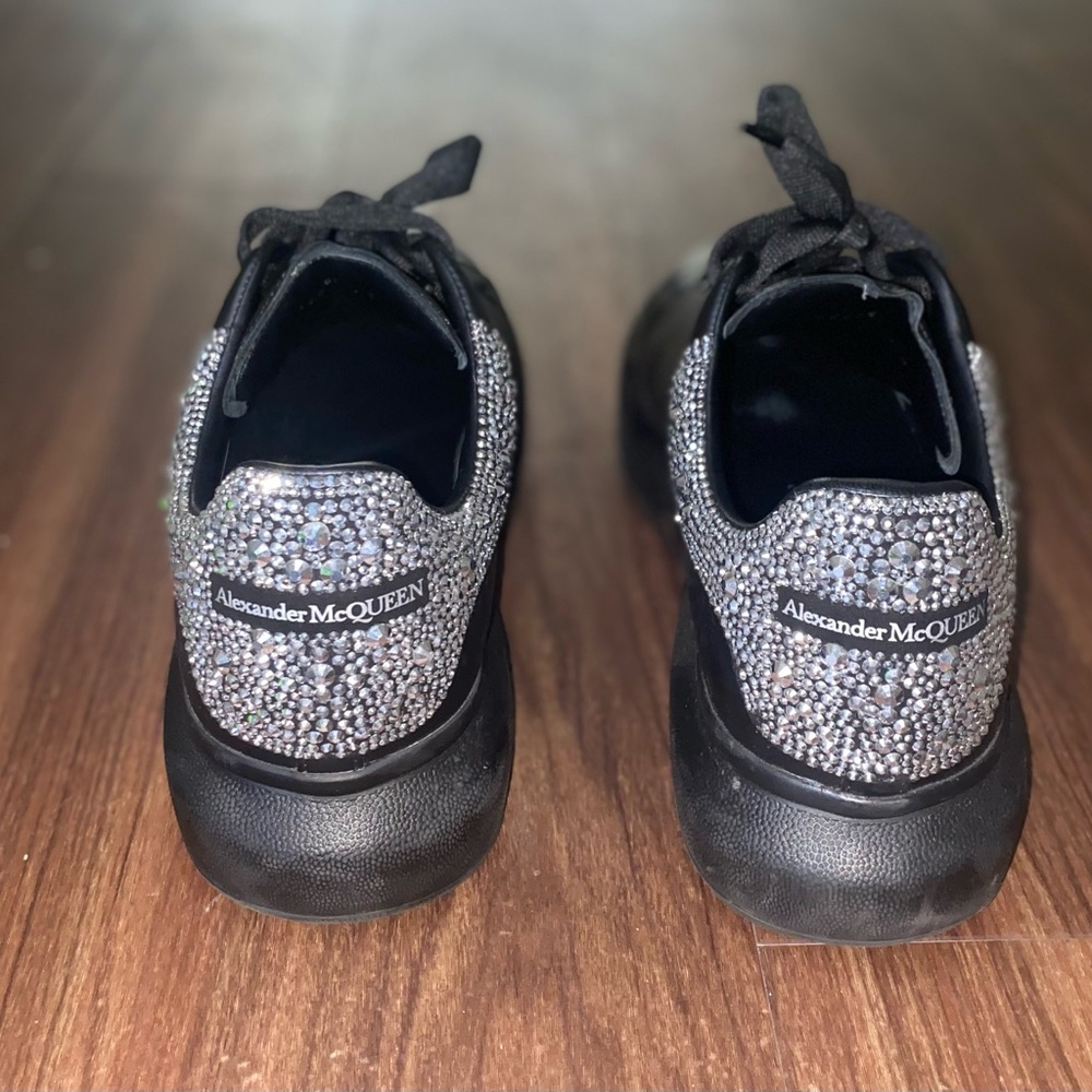 Alexander McQueen Black Glitter Sneakers